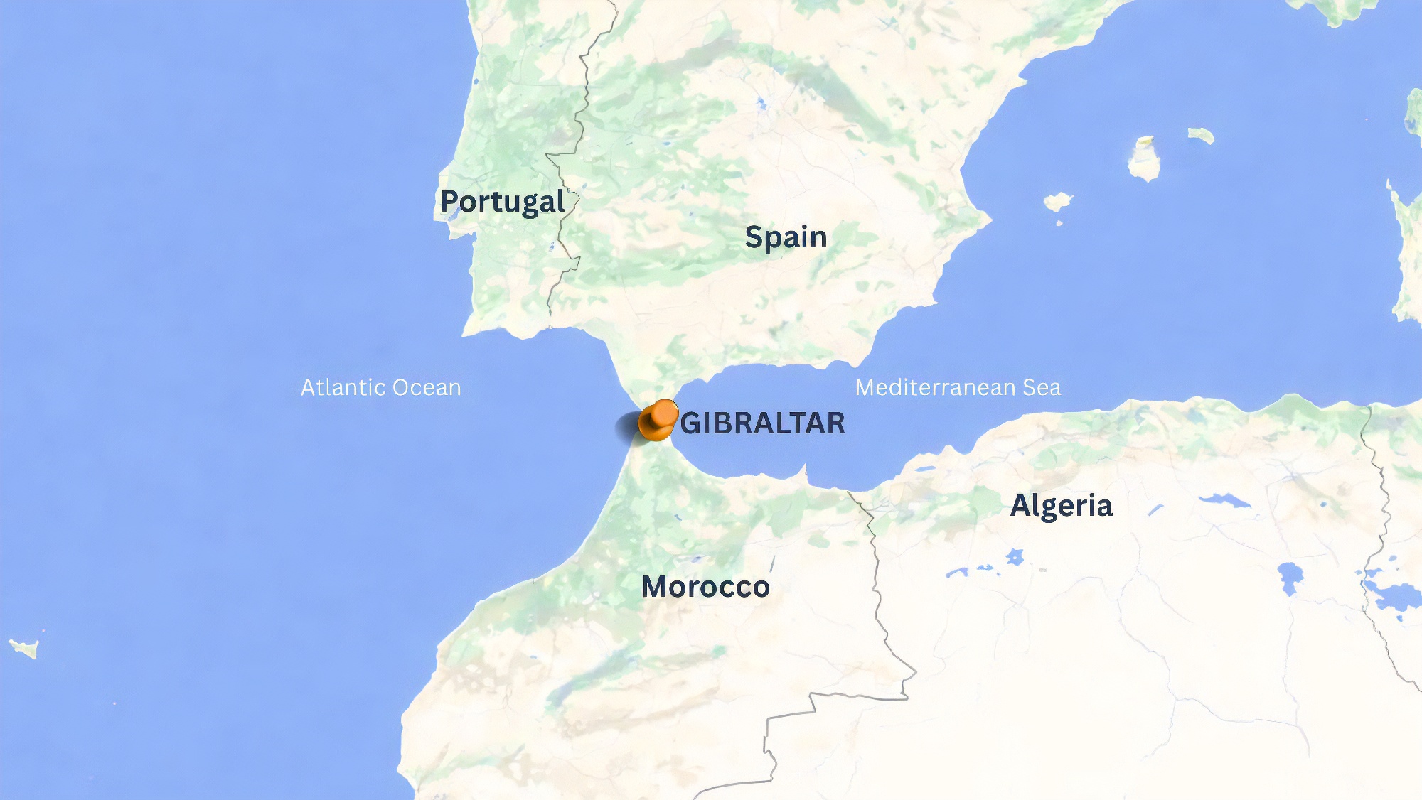 Gibraltar on the map